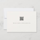 Elegante Witte Bloemige Groene QR-code RSVP Kaartje (Achterkant)