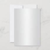 Elegante witte bloemige Save The Date kaart (Achterkant)