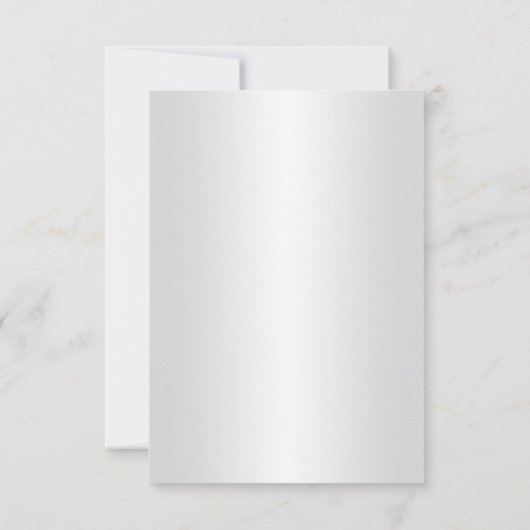 Elegante witte bloemige Save The Date kaart (Achterkant)