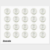 Elegante Witte Bloemige Trouw Monogram Sticker (Vel)