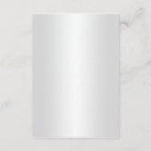 Elegante witte bloemige trouwdetails informatiekaartje (Achterkant)