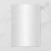 Elegante witte bloemige veiligheidsmaatregelen voo informatiekaartje (Achterkant)