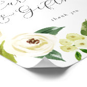 Elegante Witte Bloemkaarten en Cadeaus Poster (Hoek)