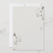 Elegante witte bloemrijke gouden script moderne tr kaart (Achterkant)