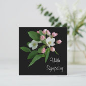 Elegante witte bloesem bloem fijne kunst sympathie kaart (Staand voorkant)