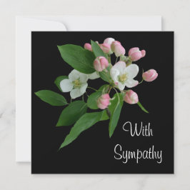 Elegante witte bloesem bloem fijne kunst sympathie kaart