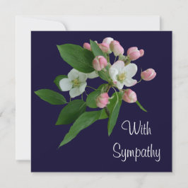 Elegante witte bloesem bloem fijne kunst sympathie kaart