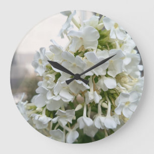 Elegante witte bloesem bloemenkleuromslag klok