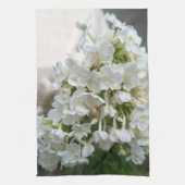 Elegante Witte Bloesem Bloemige Keukenhanddoek (Verticaal)