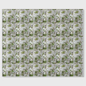 Elegante witte bloesem foto cadeaupapier (Vlak)