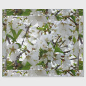 Elegante witte bloesem foto cadeaupapier (Vlak)