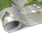 Elegante witte bloesem foto cadeaupapier (Rol Hoek)