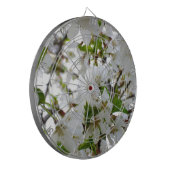 Elegante witte bloesem foto dartbord (Voorkant Links)