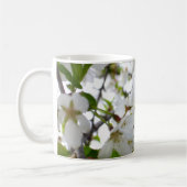 Elegante witte bloesem foto koffiemok (Links)