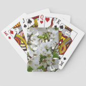Elegante witte bloesem foto speelkaarten (Achterkant)