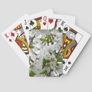 Elegante witte bloesem foto speelkaarten