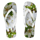 Elegante witte bloesem foto teenslippers (Voetbed)