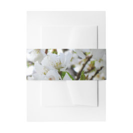 Elegante witte bloesem foto uitnodigingen wikkel