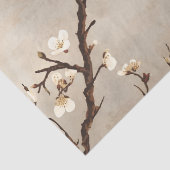 Elegante Witte Bloesem Minimale Tak Tissuepapier (Detail)