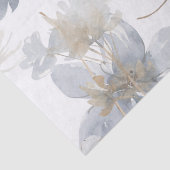 Elegante witte bloesem Waterverf bloemenpatroon Tissuepapier (Detail)