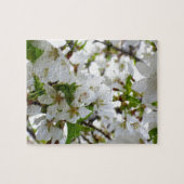 Elegante Witte Bloesem witte bloemen witte bloemen Legpuzzel (Horizontaal)