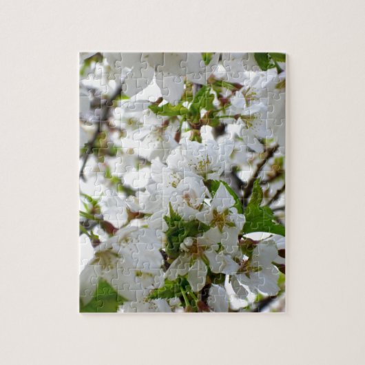 Elegante Witte Bloesem witte bloemen witte bloemen Legpuzzel (Verticaal)