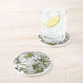 Elegante Witte Bloesem witte bloemen witte bloemen Zandsteen Onderzetter (Zijkant)