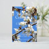 Elegante witte bloesems kaart (Staand voorkant)