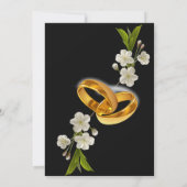 Elegante witte bloesemtak Save the Date bloem (Achterkant)