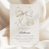 Elegante witte bogen en parels Vrijgezellenfeest Kaart