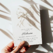 Elegante witte bogen en parels Vrijgezellenfeest Kaart