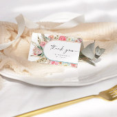 Elegante witte bohemien bloemrijke bedankkaart kaart