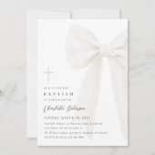 Elegante Witte Boog Doop Uitnodiging (Voorkant)