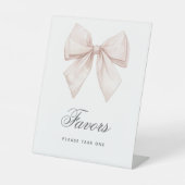 Elegante Witte Boog Douche Favorieten Teken Reclamebord Met Voetstuk (Voorkant)