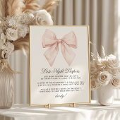 Elegante witte boog late night luiers Baby shower Poster