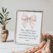 Elegante witte boog late night luiers Baby shower Poster