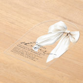 Elegante witte boog Vrijgezellenfeest Chic Cream Acryl Uitnodigingen (Laagn)