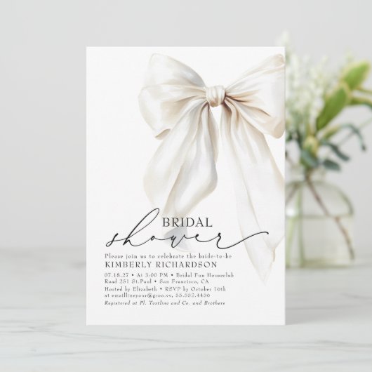 Elegante witte boog Vrijgezellenfeest Chic Cream Kaart (Staand voorkant)