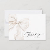 Elegante witte boog Vrijgezellenfeest dank u kaart (Voorkant)