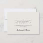 Elegante witte boog Vrijgezellenfeest dank u kaart (Achterkant)