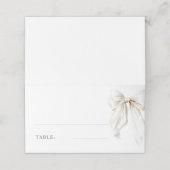 Elegante witte boog Vrijgezellenfeest tafel Plaatskaartje (Buitenkant ongevouwen)