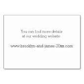 Elegante witte bruiloft accommodatie Kaarten (Achterkant)