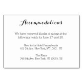 Elegante witte bruiloft accommodatie Kaarten (Voorkant)