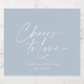 Elegante witte bruiloft champagne fles label sparkling wijnetiket (Enkel label)