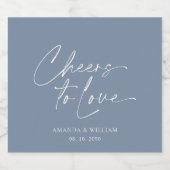 Elegante witte bruiloft champagne fles label sparkling wijnetiket (Enkel label)