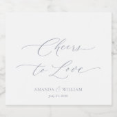 Elegante witte bruiloft champagne fles label sparkling wijnetiket (Enkel label)