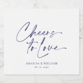 Elegante witte bruiloft champagne fles label sparkling wijnetiket (Enkel label)