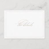 Elegante witte bruiloft details behuizing Kaart (Voorkant)