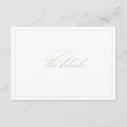 Elegante witte bruiloft details behuizing Kaart (Voorkant)