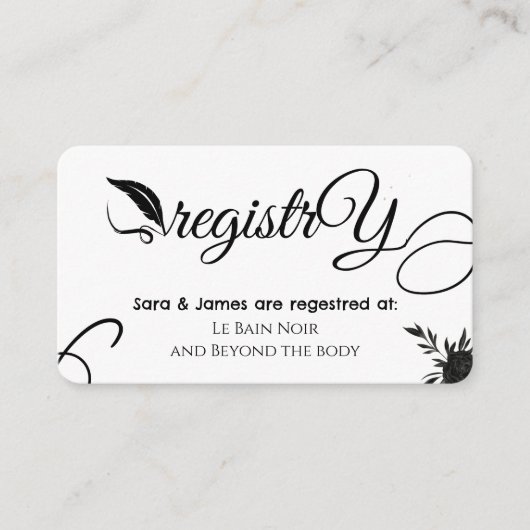 Elegante witte bruiloft douche informatiekaartje (Voorkant)